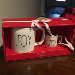 Rae Dunn joy Christmas mug set